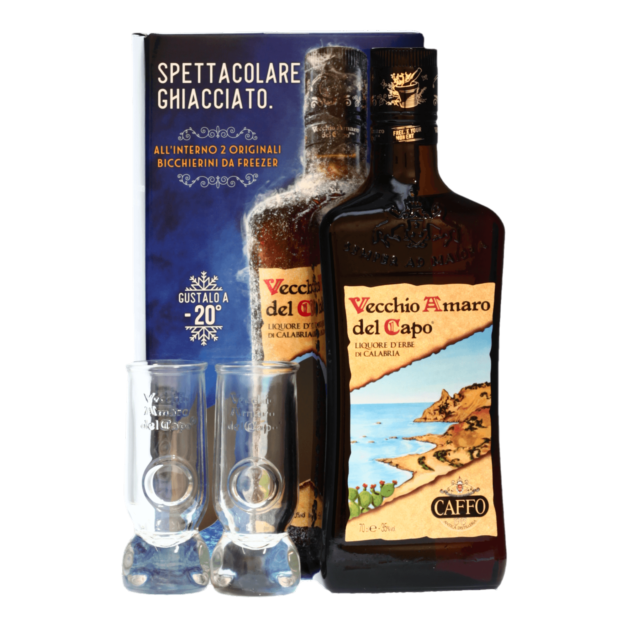 Caffo Amaro del Capo + 2 Glass 0,7 Lt.