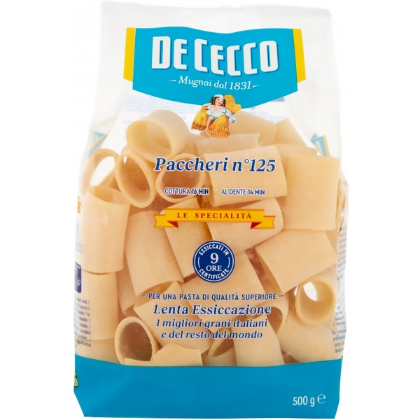 Paccheri De Cecco N 125 500gr kt12